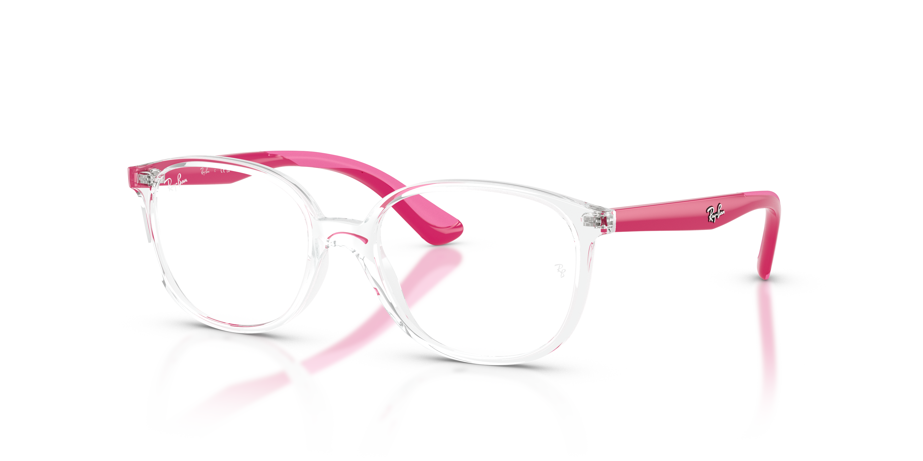 RB1598 OPTICS KIDS Polished Transparent Frame Clear Lenses 47-16