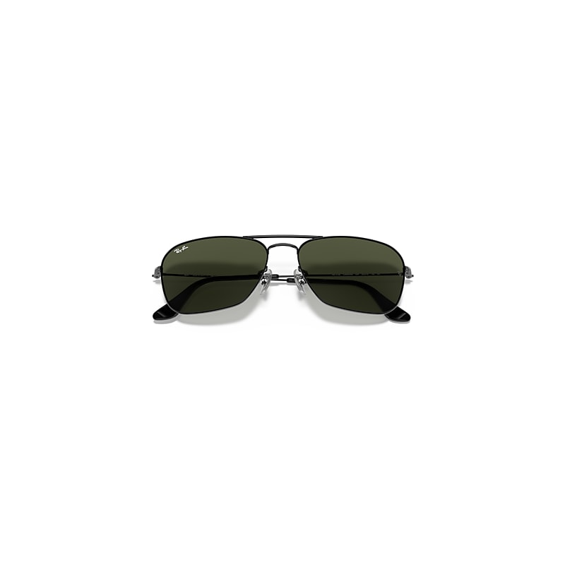 Ray-Ban Caravan Sunglasses Gunmetal Frame Green Lenses 55-15