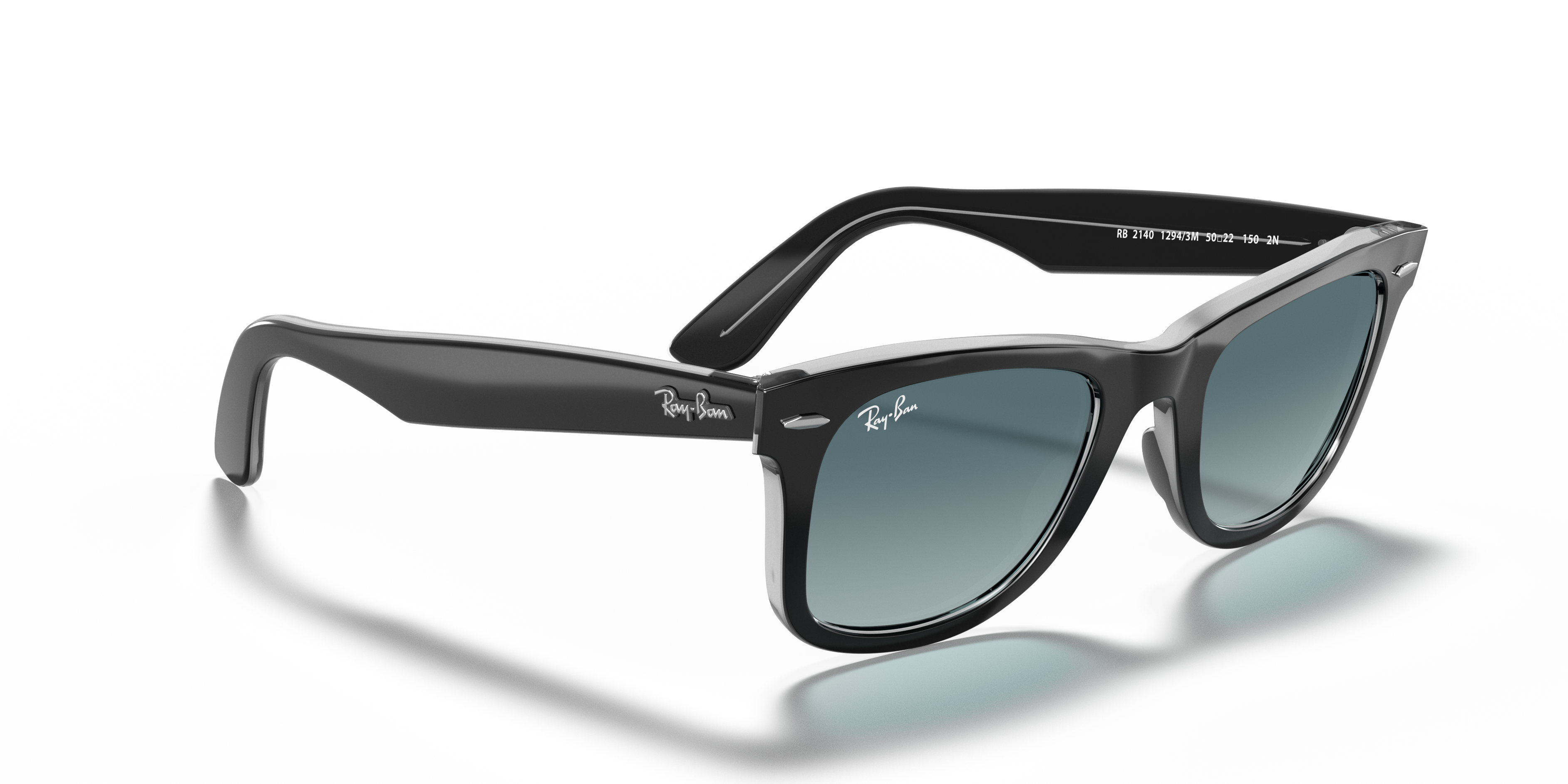 ORIGINAL WAYFARER BICOLOR Sunglasses in Black On Transparent and Blue  Gradient - RB2140 | Ray-Ban®