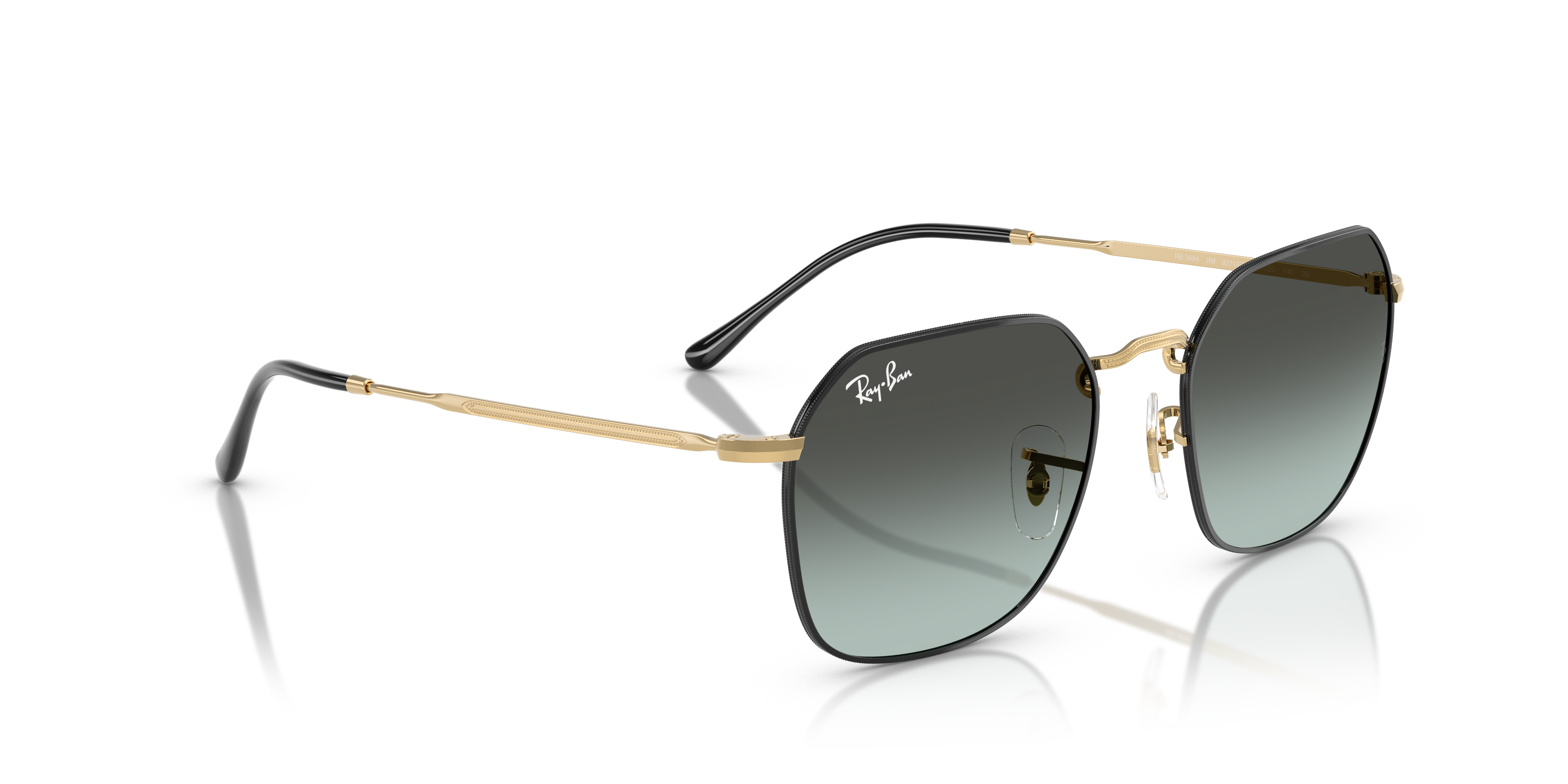 【関税込み】Ray-Ban ゴールド Jim サングラス JIM Sunglasses in Black On Arista and Blue Vintage Gradient