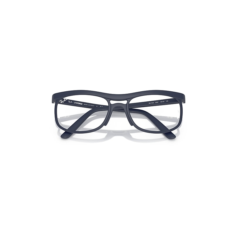 Ray Ban Rb7254 Optics Liteforce Eyeglasses Sand Dark Blue Frame Clear Lenses Polarized 56-20 In Sand Dark Blue