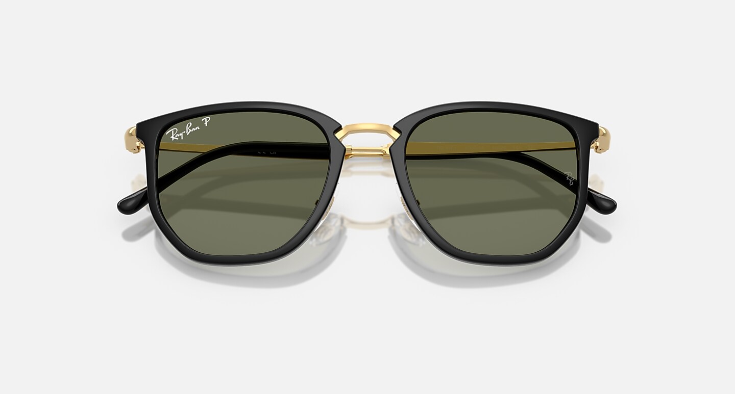 Ray-Ban Sunglasses Unisex Rb4451 - Arista Gold Frame Green Lenses 50-20 Polarized