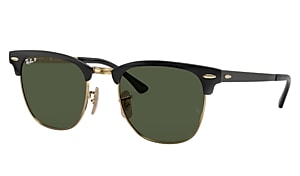 Ray-Ban Eyeglasses Unisex Mega Clubmaster Liteforce Optics Limited Prescription - Sand Brown Frame Clear Lenses 52-21 Polarized