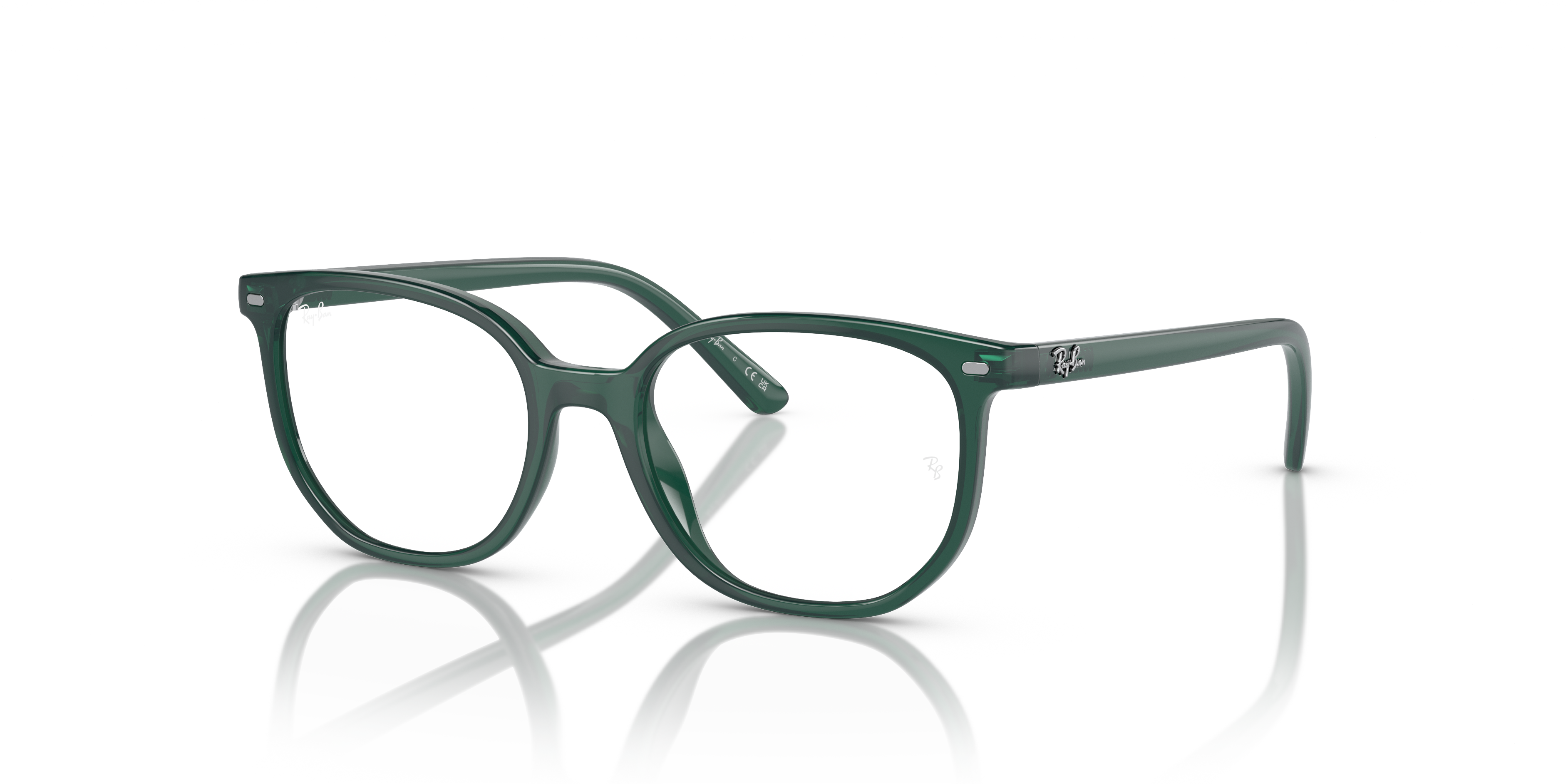 ELLIOT OPTICS KIDS Polished Opal Green Frame Clear Lenses 44-16