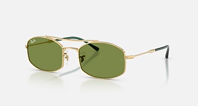 Standard gold and Ray Ban Green Lens Ray-Ban RB3565 Jack L (53 - 20) with Green lenses and Gold  main image 3
