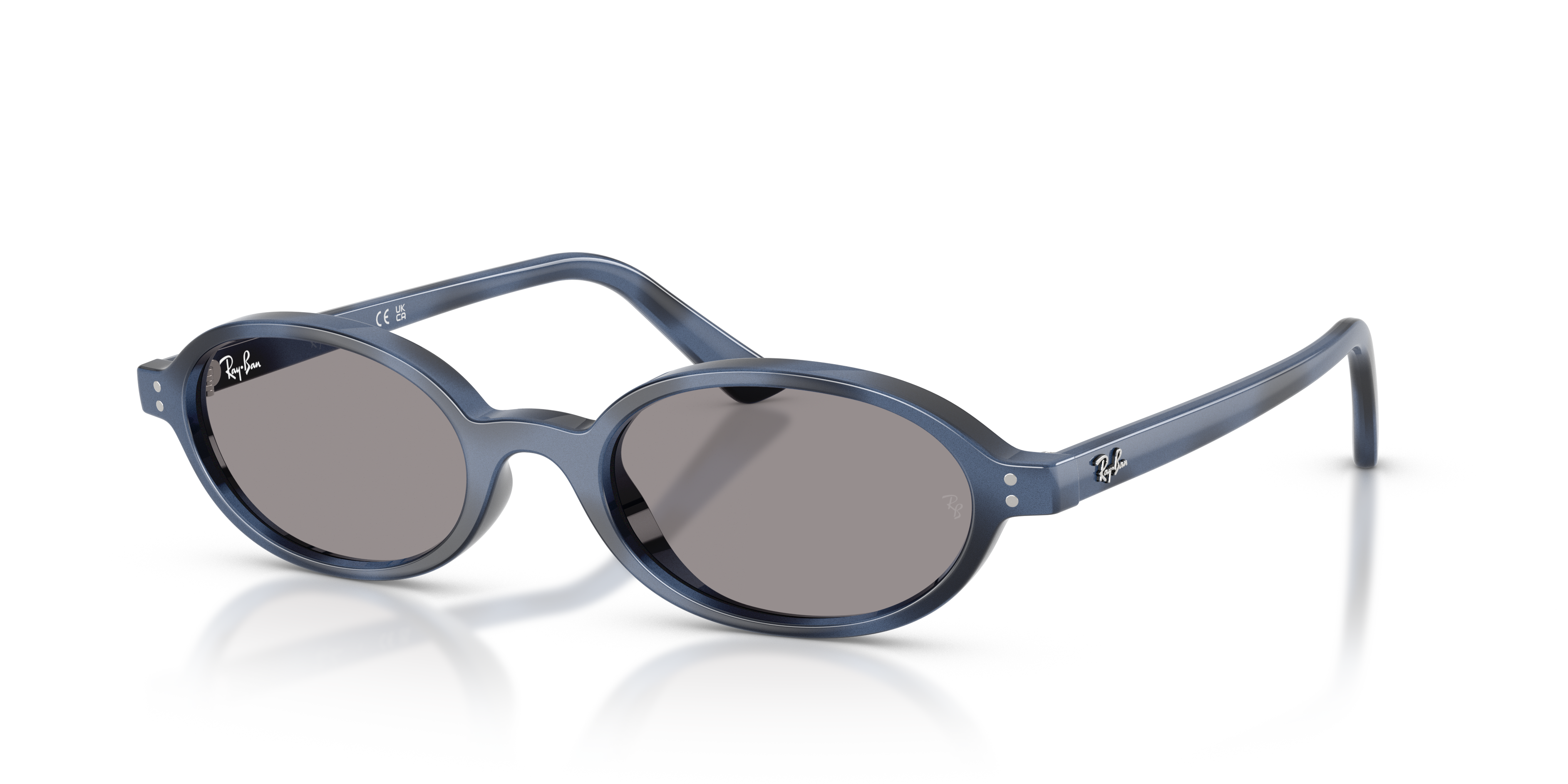 KHAL BIO-BASED Polished Blue Havana Frame Grey Lenses 51-20