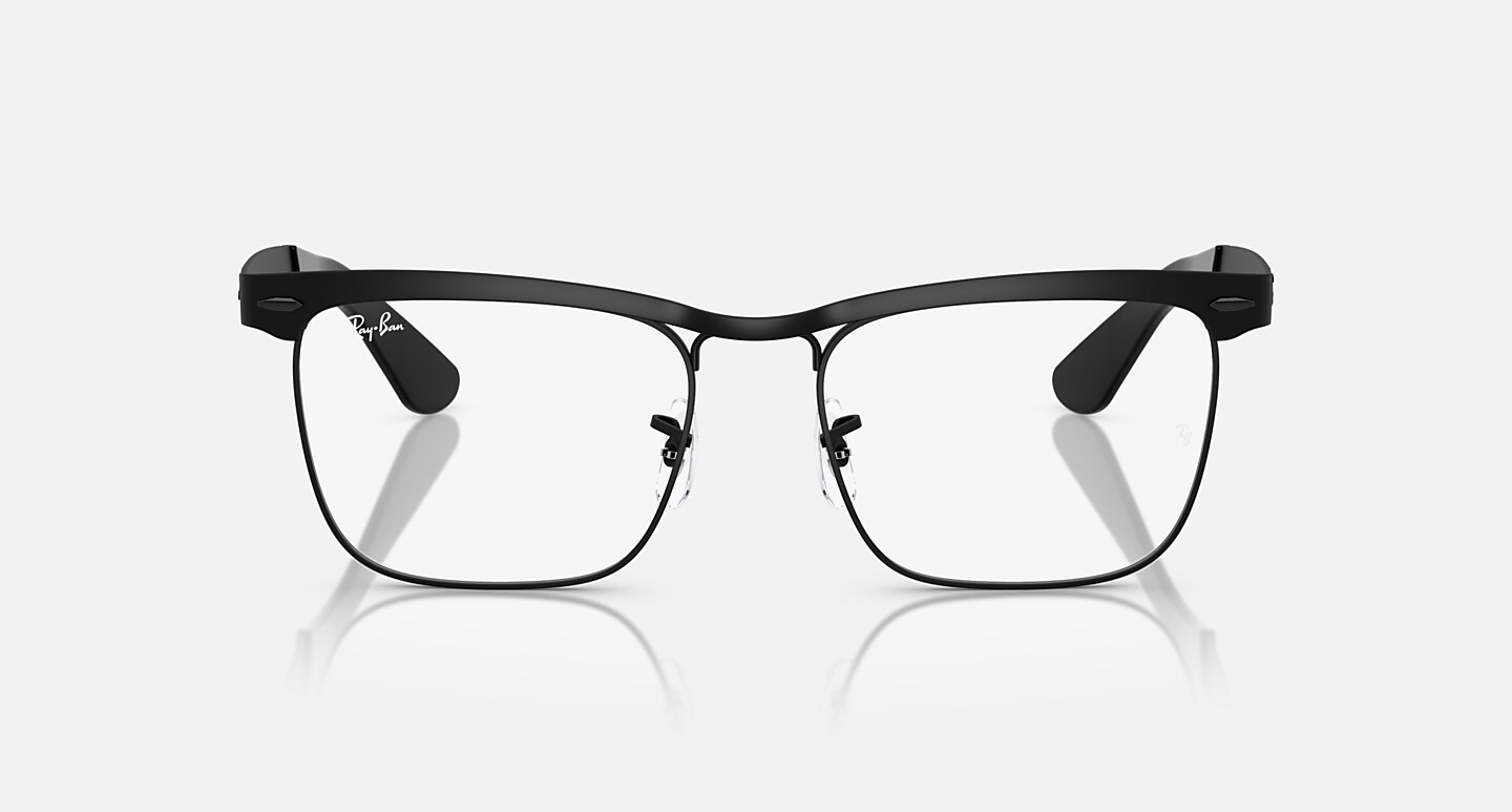 Ray-Ban Eyeglasses Unisex Wayfarer Deluxe Optics Prescription - Matte Black Frame Clear Lenses 53-18 Polarized