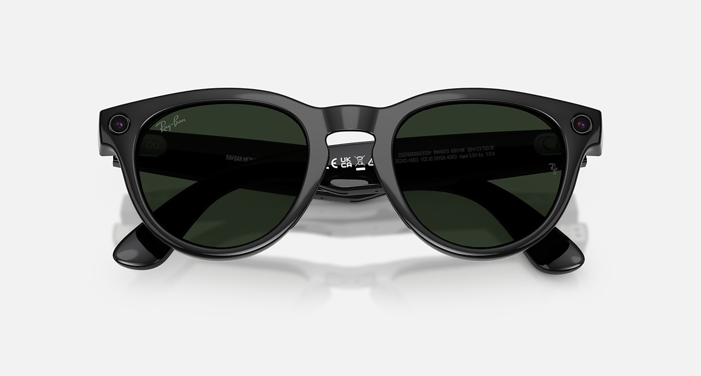 New Ray-Ban Meta AI Glasses Black Frame Green Lenses