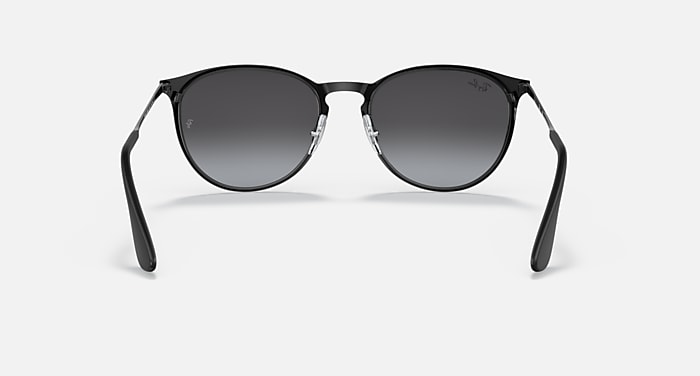 ERIKA METAL Sunglasses in Black and Light Grey Gradient Dark Grey 