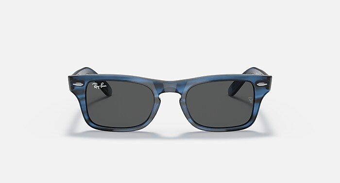 BURBANK KIDS Sunglasses in Striped Blue and Dark Grey