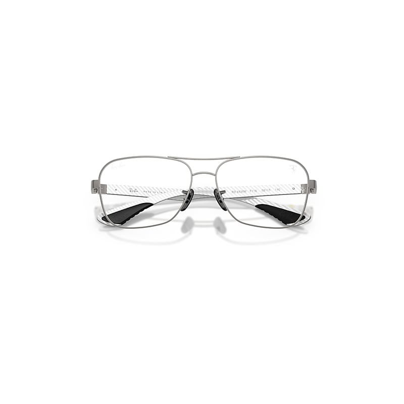 Ray Ban Rb8436m Optics Scuderia Ferrari Collection Eyeglasses Light Carbon Frame Clear Lenses Polarized 58-1 In Light Carbon
