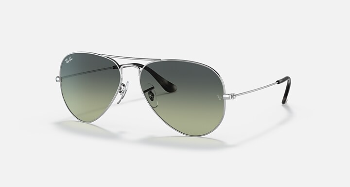 Ray-Ban Sunglass AVIATOR @COLLECTION Silver with Green /Blue Gradient Gradient lens