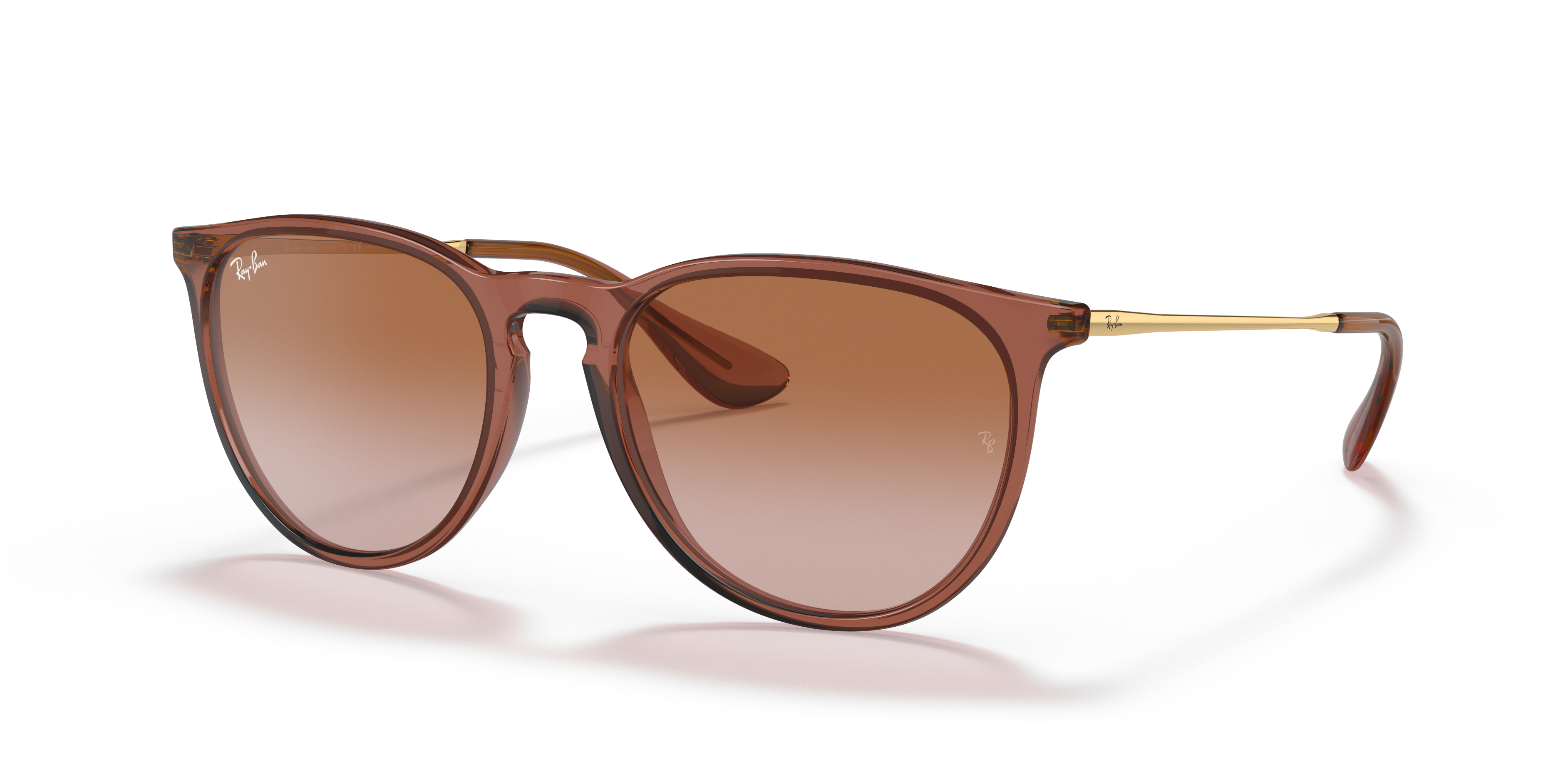 ERIKA CLASSIC Polished Transparent Light Brown Frame Gradient Brown Lenses 54-18