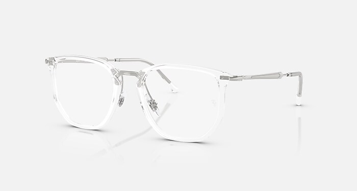 Ray-Ban Eyeglasses Unisex Rb4451v Optics Prescription - Silver Frame Clear Lenses 50-20 Polarized