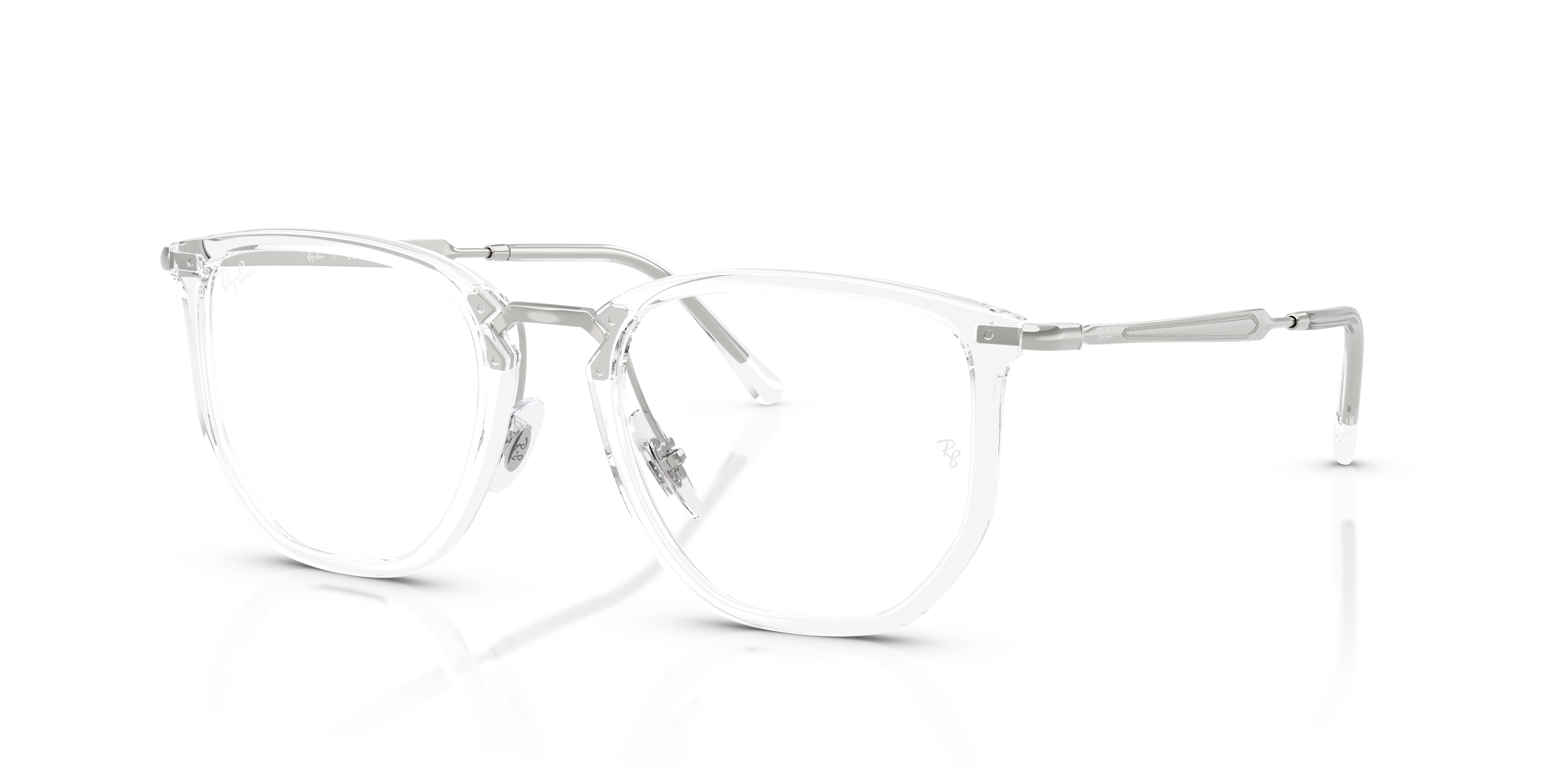 RB4451V OPTICS Polished Transparent Frame Clear Lenses 50-20