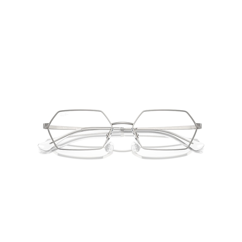Ray-Ban Yevi Optics Eyeglasses Silver Frame Clear Lenses Polarized 54-18