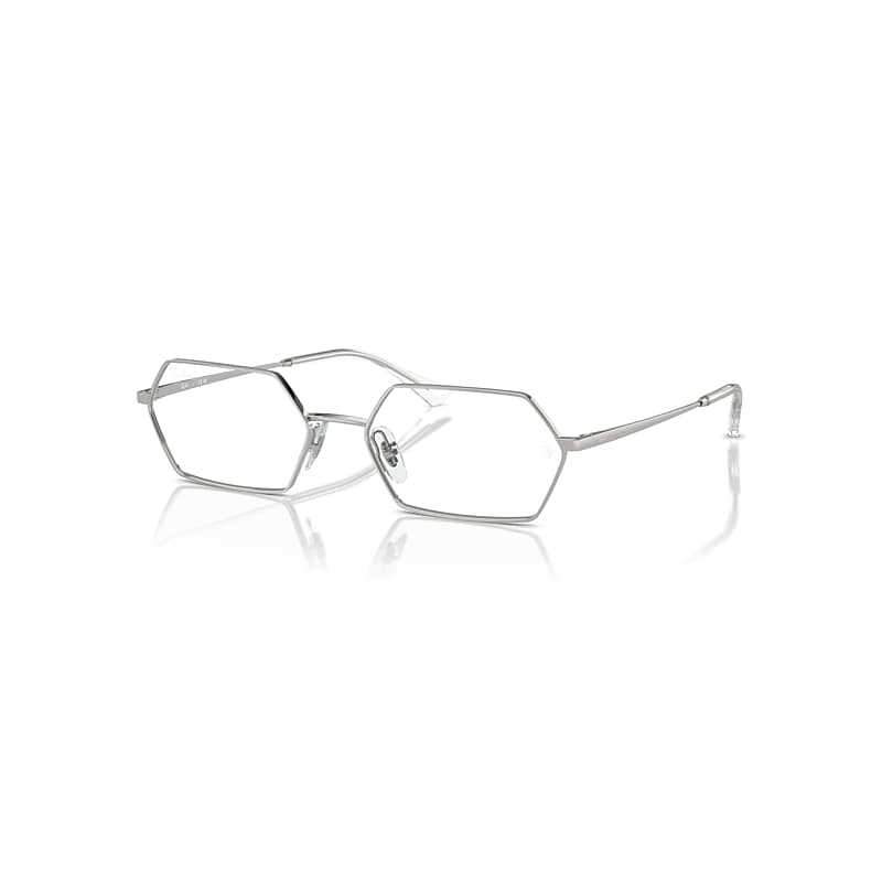 Ray-Ban Eyeglasses Unisex Yevi Optics - Silver Frame Clear Lenses Polarized 54-18