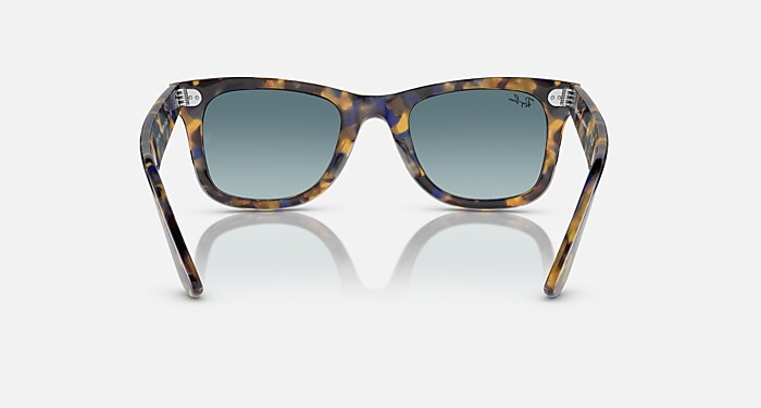 Ray-Ban Sunglasses Unisex Original Wayfarer Classic - Yellow & Blue Havana Frame Blue Lenses 50-22
