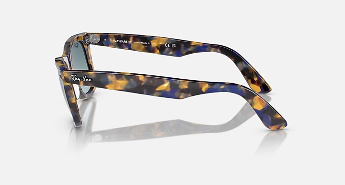 Ray-Ban Sunglasses Unisex Original Wayfarer Classic - Yellow & Blue Havana Frame Blue Lenses 50-22