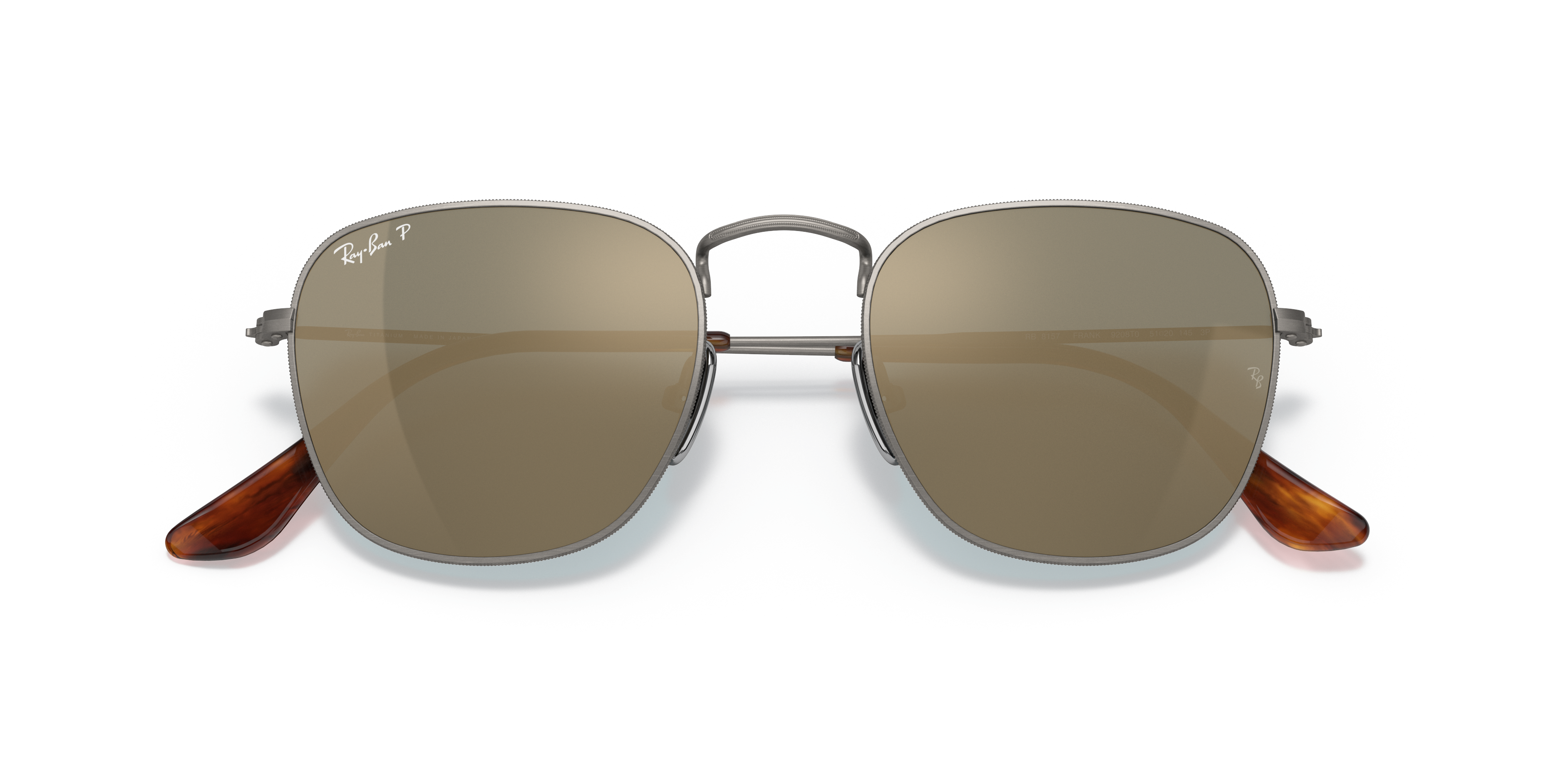 美品・レイバン サングラス TITANIUM FRANK TITANIUM Sunglasses in Gunmetal and Crystal Blue