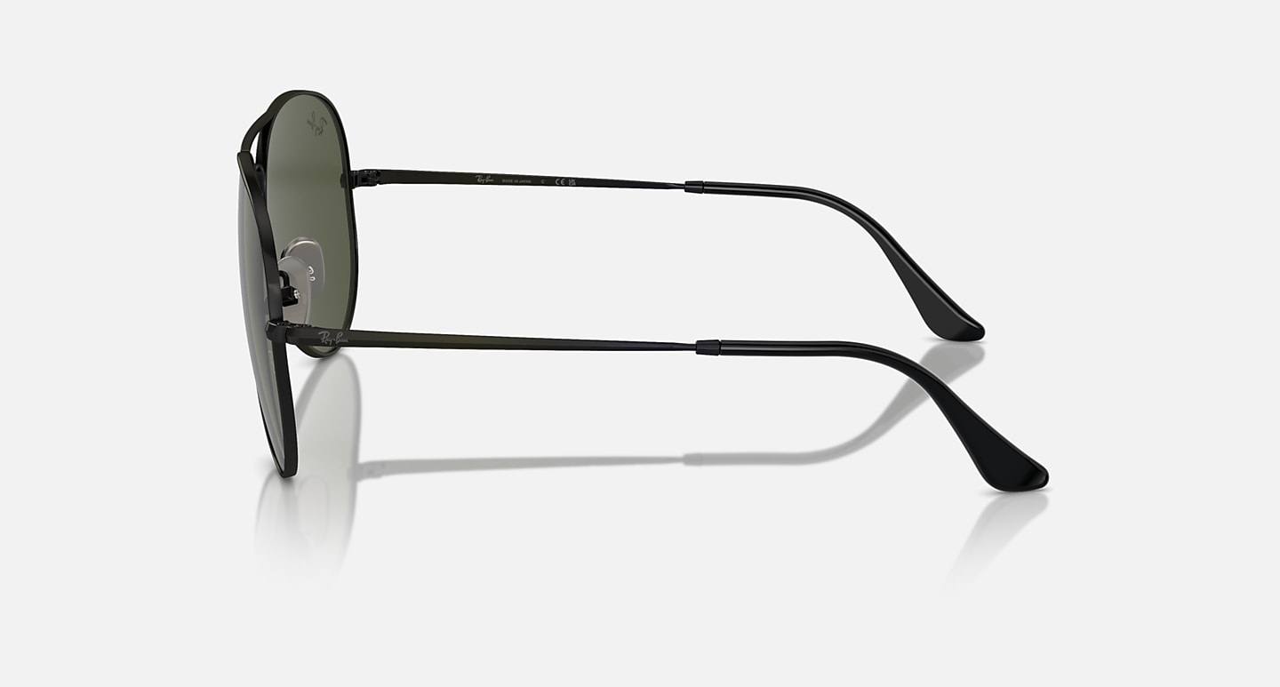 Ray-Ban Sunglasses Aviator Titanium Gunmetal Frame Black Lenses