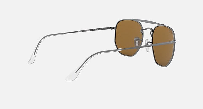 MARSHAL Sunglasses in Gunmetal and Brown/Silver Gradient Mirror