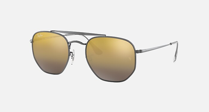 MARSHAL Sunglasses in Gunmetal and Brown/Silver Gradient  display picture 3
