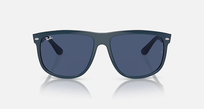Ray-Ban Sunglasses Man Boyfriend - Dark Blue Frame Blue Lenses 60-15