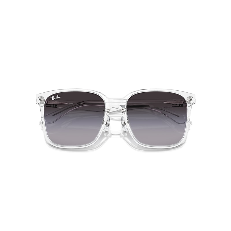 Ray Ban Rb2206d Sunglasses Transparent Frame Grey Lenses 57-18 In Transparent