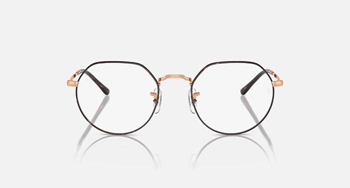 Ray-Ban Eyeglasses Unisex Jack Optics Prescription - Shiny Silver Frame Clear Lenses 49-20 Polarized