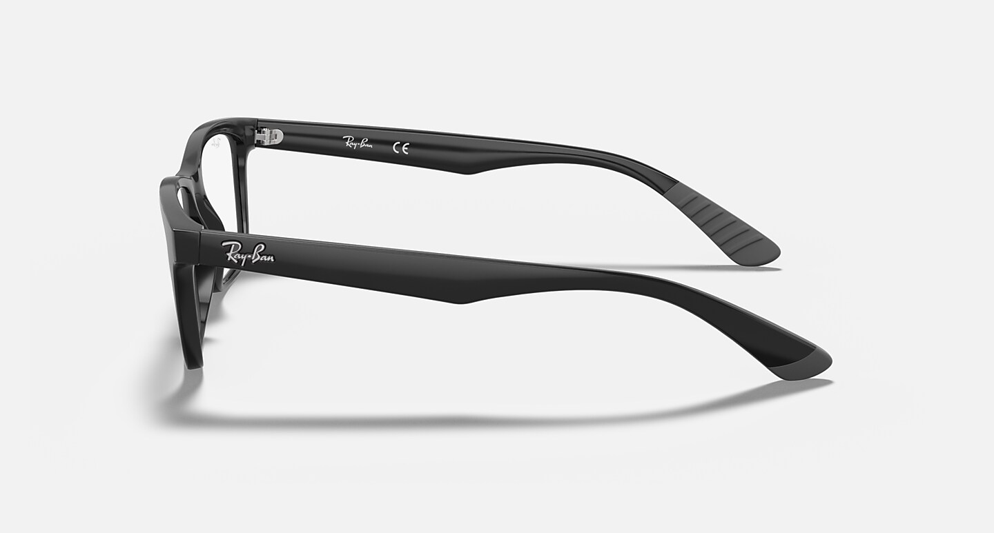 Ray-Ban Eyeglasses Unisex Rb7025 Optics Prescription - Black Frame Clear Lenses Polarized 53-17