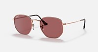 RayBan Rose Gold Violet Solid Color