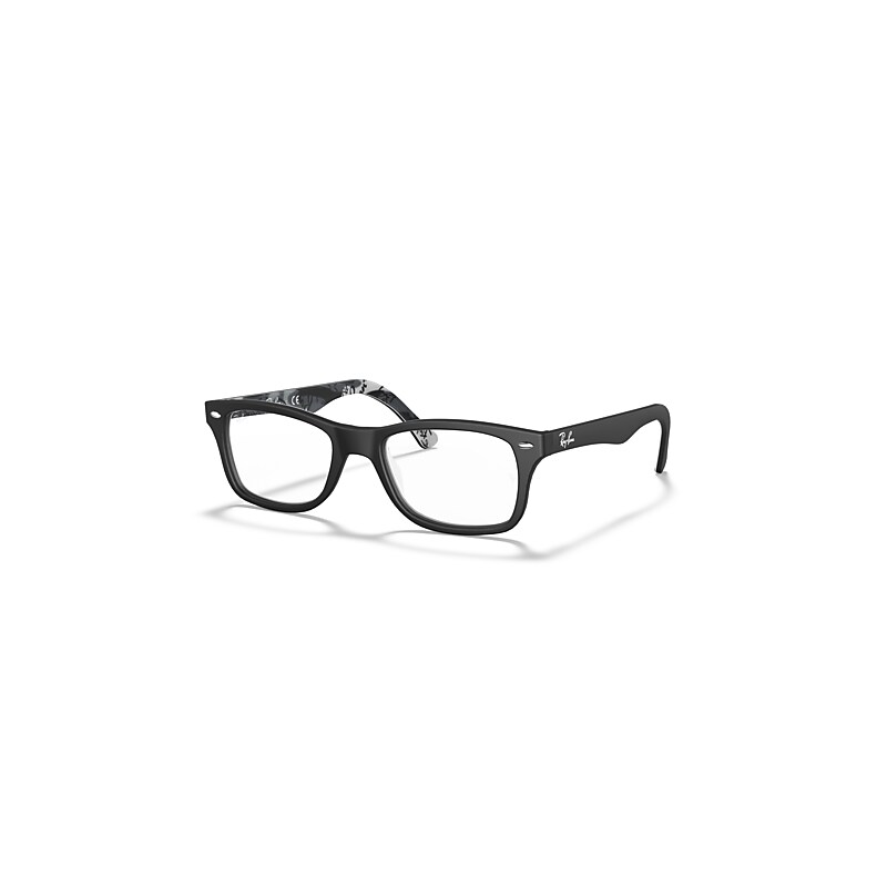 Ray-Ban Eyeglasses Unisex Rb5228 Optics - Black Frame Clear Lenses Polarized 53-17