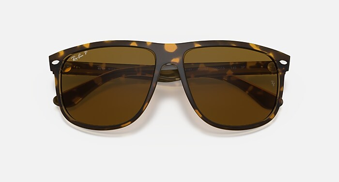 Ray-Ban Sunglasses Man Boyfriend - Light Havana Frame Brown Lenses 60-15 Polarized