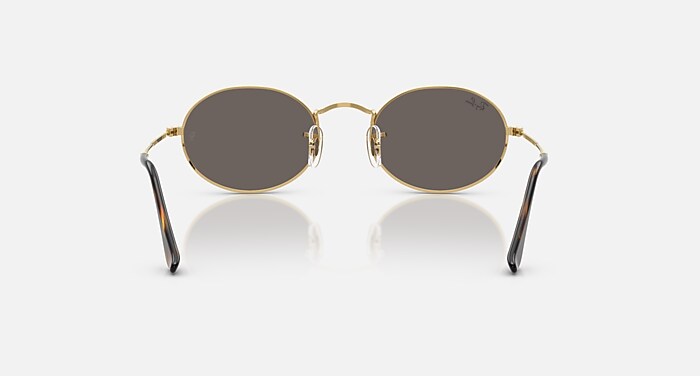 Ray-Ban Sunglasses Unisex Oval Flat Lenses - Arista Gold Frame Grey Lenses 51-21