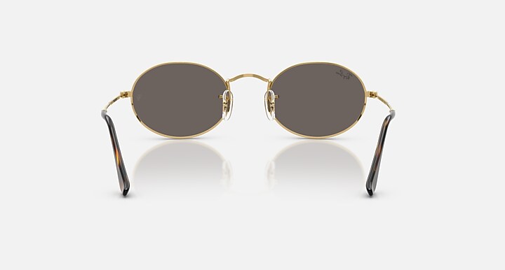Ray-Ban Sunglasses Unisex Oval Flat Lenses - Arista Gold Frame Grey Lenses 51-21