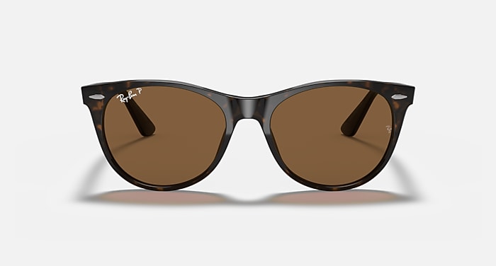 Ray-Ban Sunglasses Wayfarer II Classic Striped Havana Frame Brown Lenses