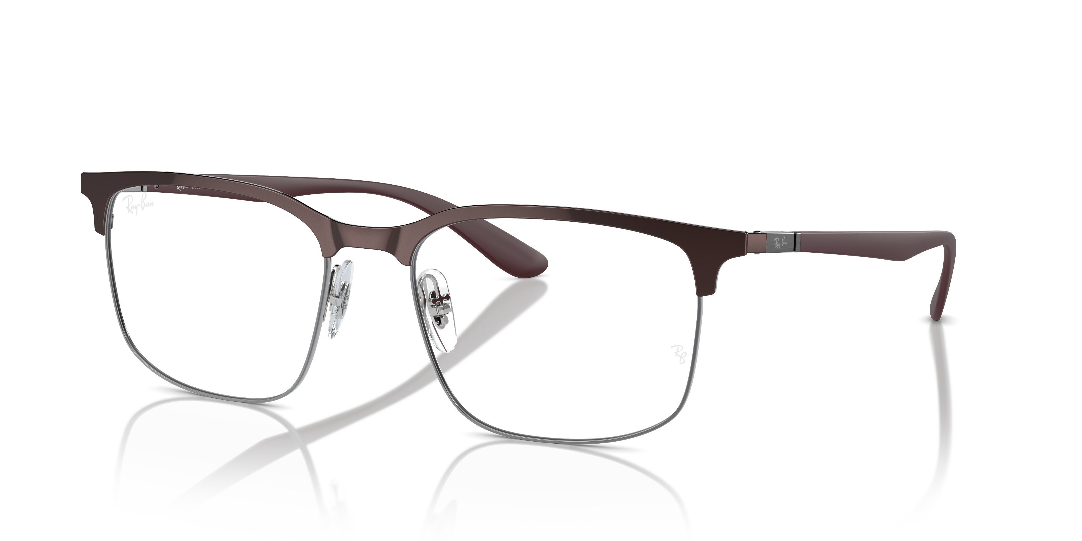 RB6518 OPTICS Eyeglasses with Brown On Gunmetal Frame - RB6518
