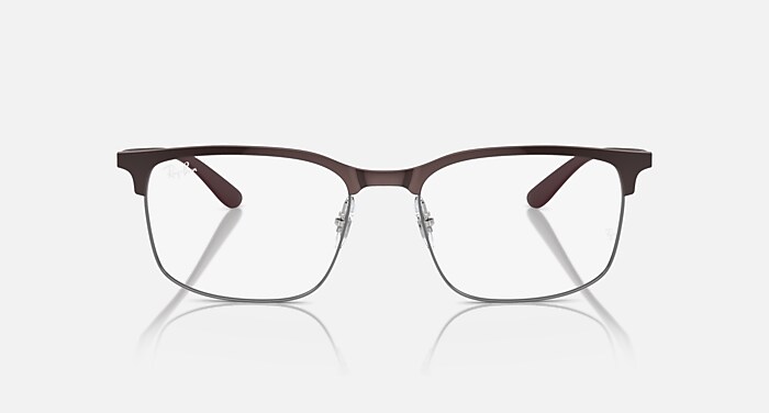 RB6518 OPTICS Eyeglasses with Brown On Gunmetal Frame - RB6518