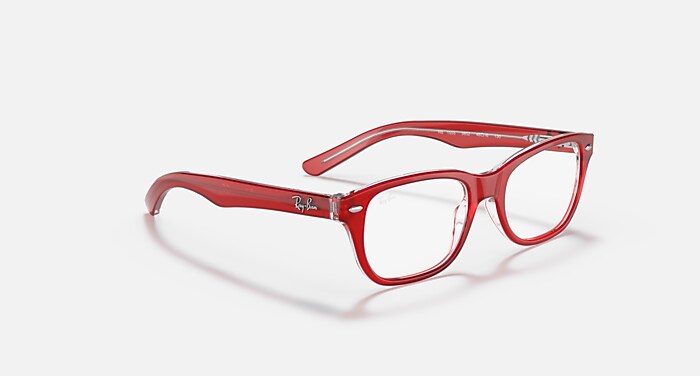 RENページ RB1555 OPTICS KIDS Eyeglasses with Red On Transparent Frame