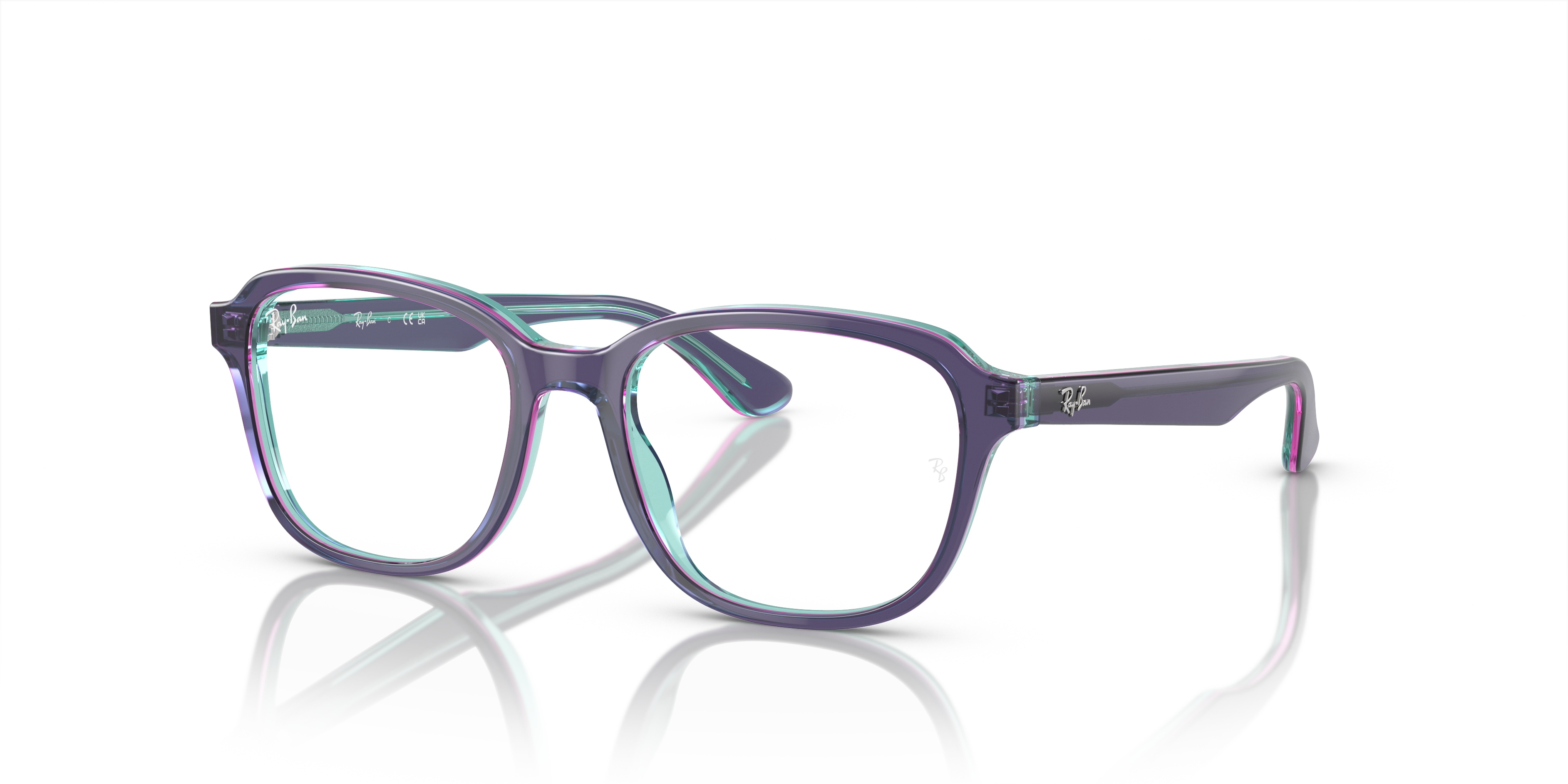 RB1627 OPTICS KIDS Polished Top Blue & Violet & Light Blue Frame Demo Lens Lenses 46-16