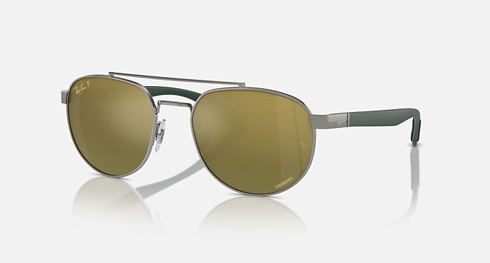 RB3736 CHROMANCE Sunglasses in Gunmetal and Green & Gold  