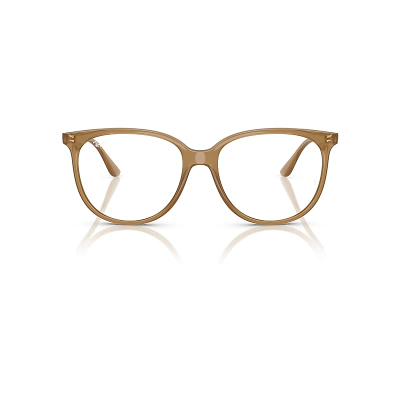 Ray Ban Rb4378v Optics Eyeglasses Opal Light Brown Frame Clear Lenses Polarized 54-16 In Opal Light Brown
