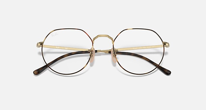 JACK OPTICS Eyeglasses with Havana On Gold Frame - RB6465