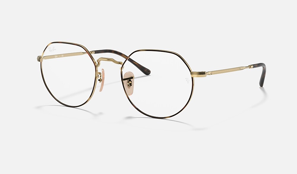 レイバン公式ストア】 Ray-Ban® JACK OPTICS メガネ | ゴールド上に
