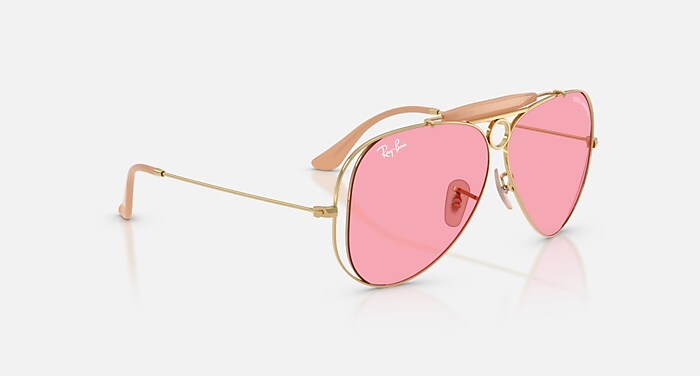 Ray-Ban ゴールドフレーム ピンクレンズ サングラス レイバン公式ストア】 Ray-Ban® THE SHOOTER BY DOLCE&GABBANA