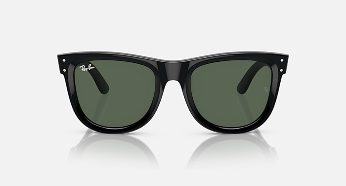 Ray-Ban Sunglasses Wayfarer Reverse Black Frame Green Lenses
