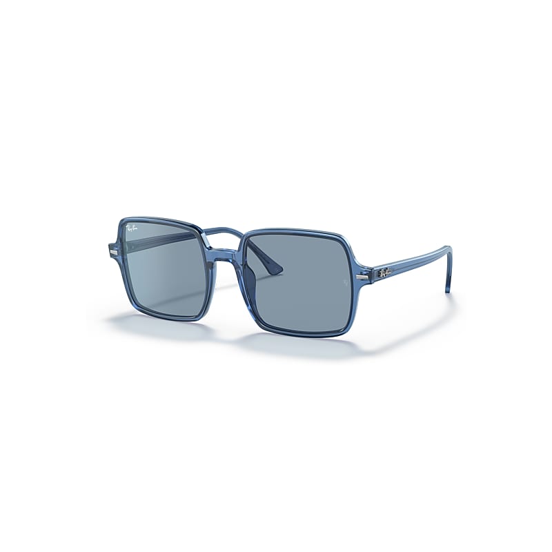 Ray-Ban Sunglasses Woman Square II True Blue - Blue Frame Blue Lenses 53-20