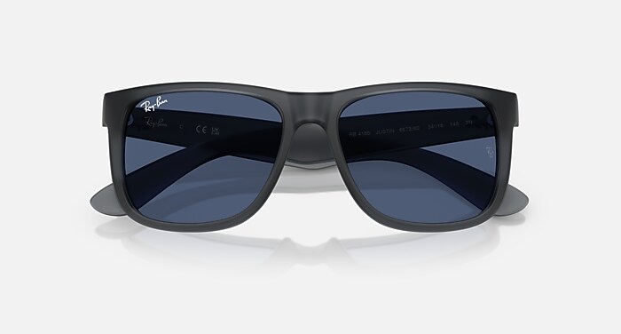 Ray-Ban Sunglasses Man Justin Classic - Opal Grey Frame Blue Lenses 54-16