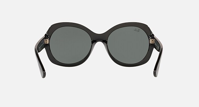 Ray-Ban oversized black sunglasses RB4191 with case RAY BAN black/green RB4191 601/71 57 19 135 3N round SUNGLAS main image 4